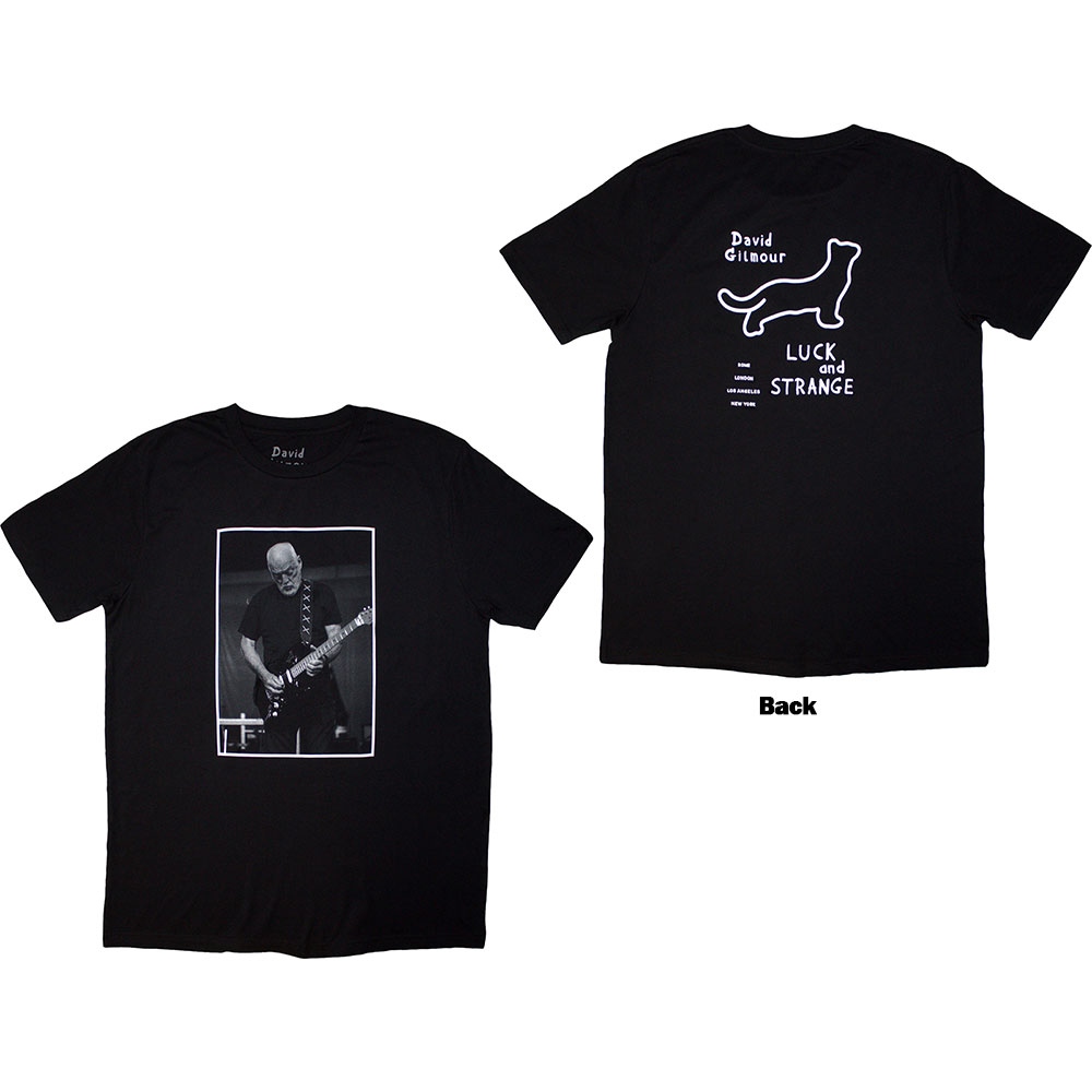 David Gilmour - Luck & Strange Black Cat Strat Heren Tshirt - Zwart
